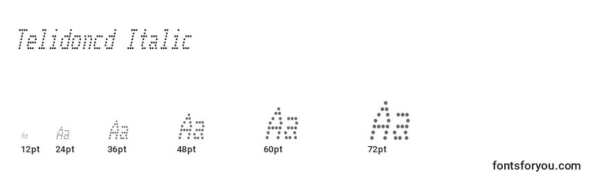 sizes of telidoncd italic font, telidoncd italic sizes